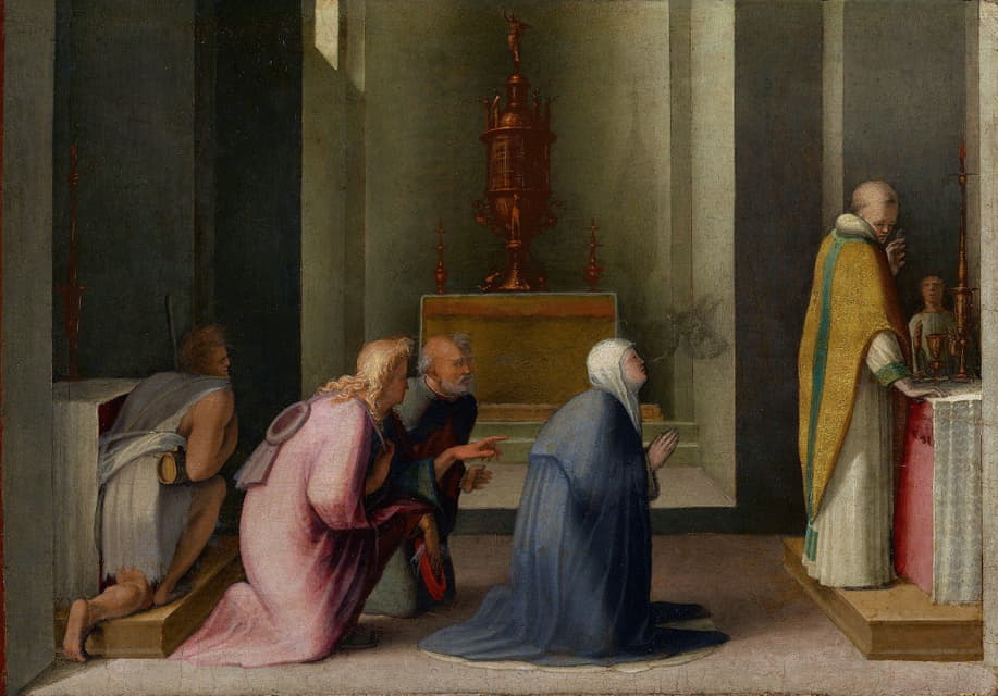 Domenico Beccafumi - The Miraculous Communion of Saint Catherine of Siena
