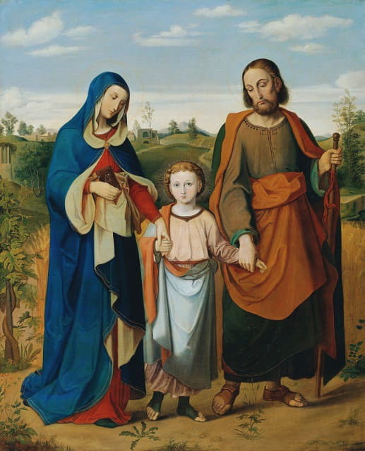 Eduard Ritter von Engerth - The holy family on the way home from the temple