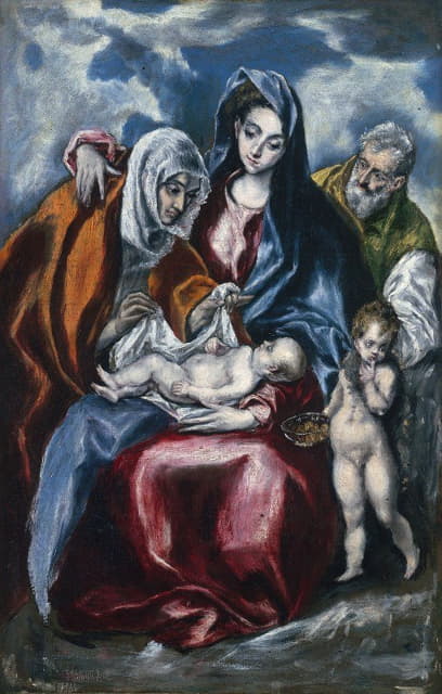 El Greco (Domenikos Theotokopoulos) - The Holy Family with Saint Anne and the Infant John the Baptist