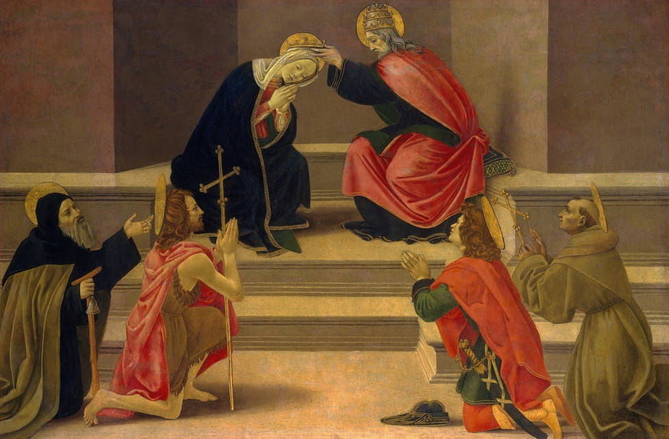 Follower Of Botticelli - The Coronation of the Virgin