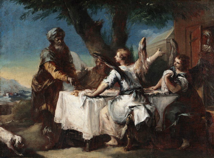 Francesco Guardi - Abraham Welcoming the Three Angels