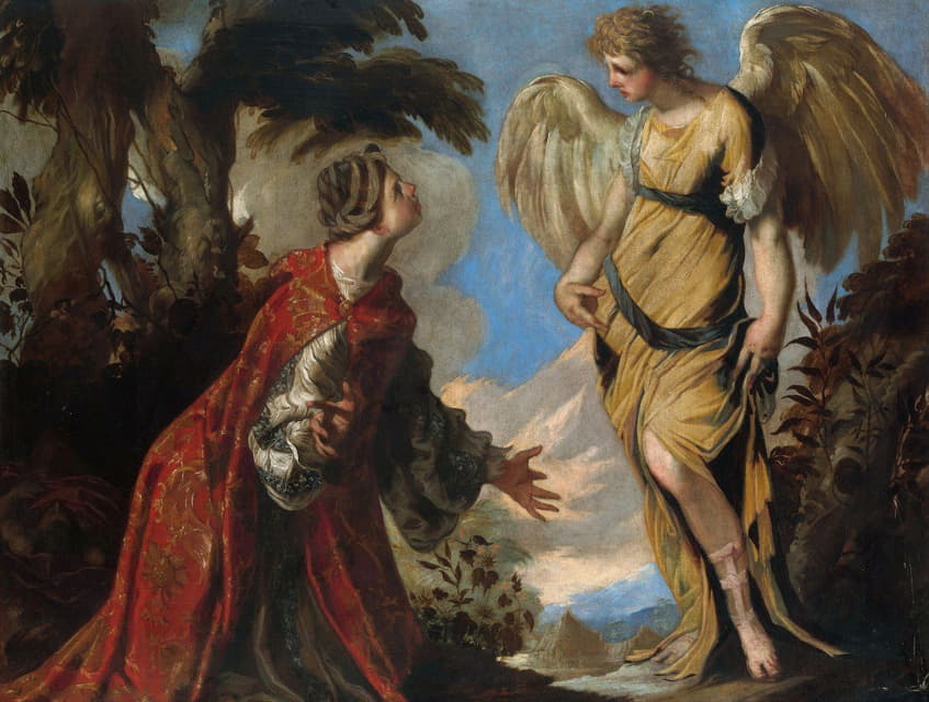 Francesco Maffei - Hagar and the Angel