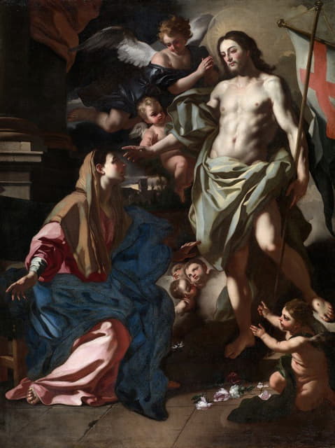 Francesco Solimena - The Risen Christ Appearing to the Virgin