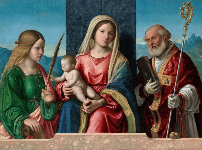 Giovanni Battista Cima da Conegliano - Virgin and Child with Saints Catherine and Nicholas