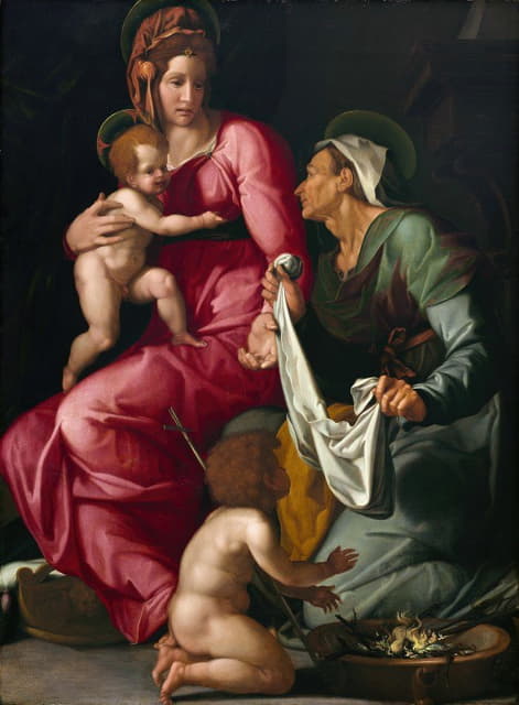 Jacopino del Conte - Madonna and Child with Saint Elizabeth and Saint John the Baptist