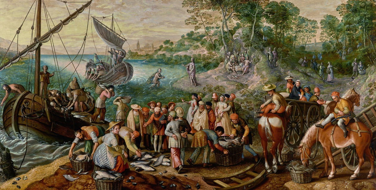 Joachim Beuckelaer - The Miraculous Draught of Fishes