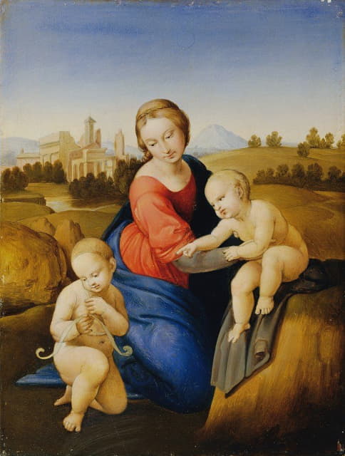 Johann Evangelist Scheffer von Leonhardshoff - Madonna and Child with St. John the Boy