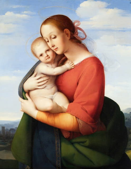 Johann Evangelist Scheffer von Leonhardshoff - Madonna and Child