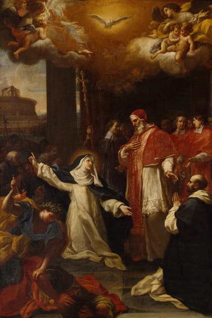Marco Benefial - St Catherine Trying to persuade the Pope to move from Avignon to Rome