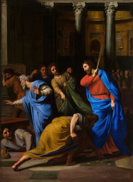 Nicolas Colombel - Christ Expelling the Money-Changers from the Temple
