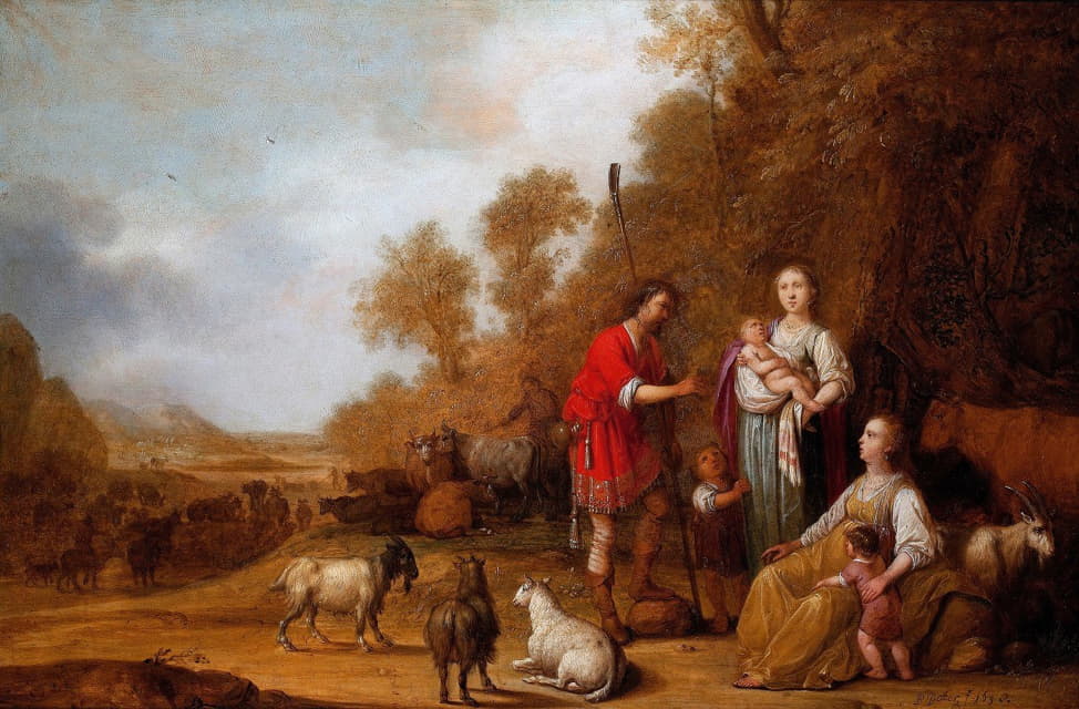 Pieter Symonsz Potter - Jacob Urging Leah and Rachel to Flee from Laban