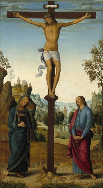 Pietro Perugino - The Crucifixion with the Virgin,Saint John,Saint Jerome and Saint Mary Magdalene