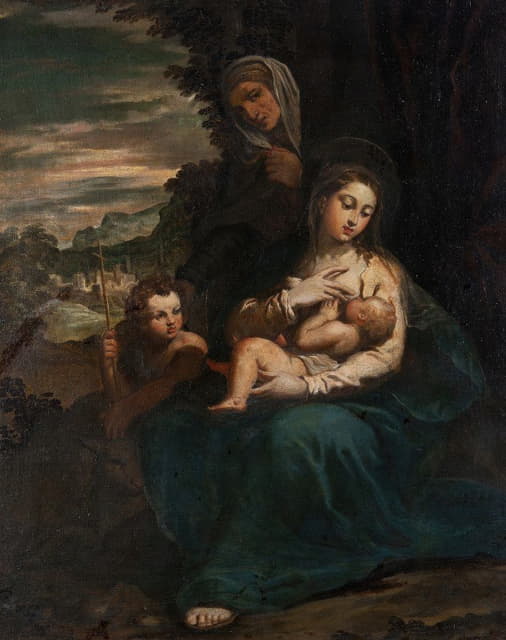 圣母玛利亚和圣伊丽莎白的孩子以及婴儿圣约翰