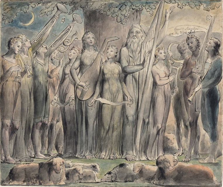 William Blake - Job and His Family Restored to Prosperity