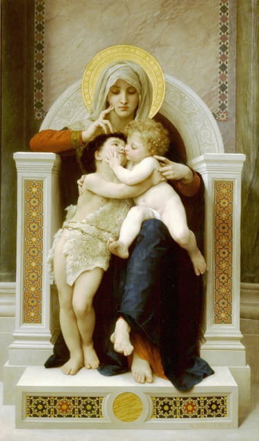 William-Adolphe Bouguereau - Madonna with child and John the Baptist