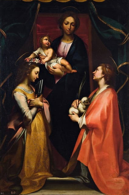 Francesco Vanni - La Virgen Con El Niño, Santa Cecilia Y Santa Inés