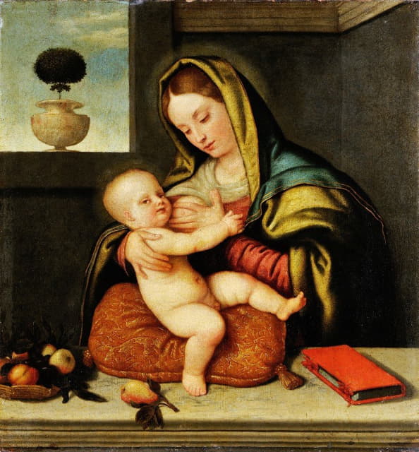 Giovanni Battista Moroni - The Virgin Nursing The Child