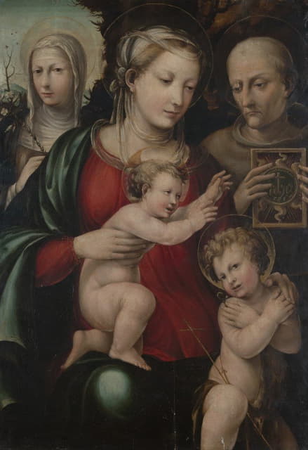 Bartolomeo Neroni - Virgin and Child with Saints John, Catherine and Bernardino of Siena
