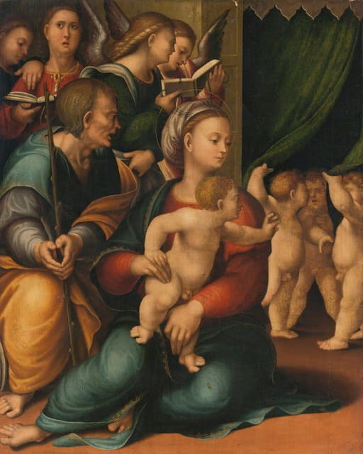 Gaspare Sacchi - Madonna And Child With Joseph And Angels