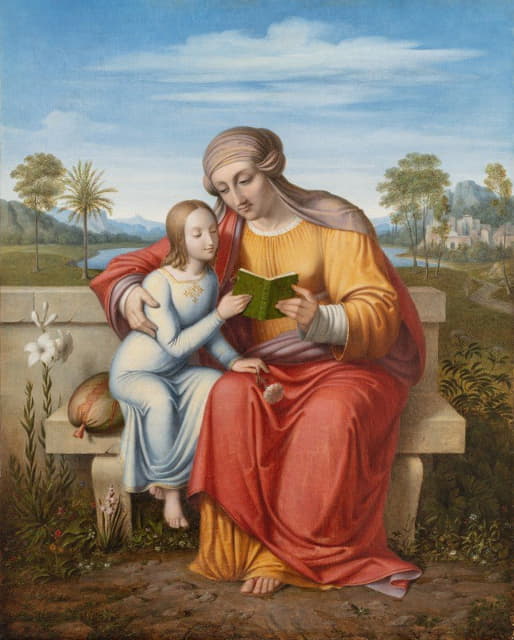 J.L. Lund - St Anne Teaching The Virgin To Read