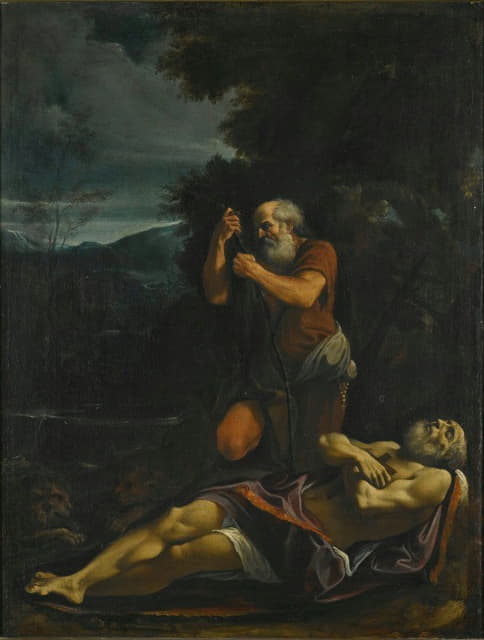 Lorenzo Garbieri - Saint Anthony Abbot Burying Saint Paul The Hermit