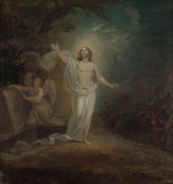 基督复活，祭坛画素描