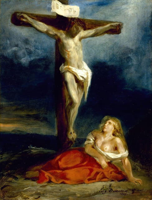 Eugène Delacroix - Saint Mary Magdalene At The Foot Of The Cross