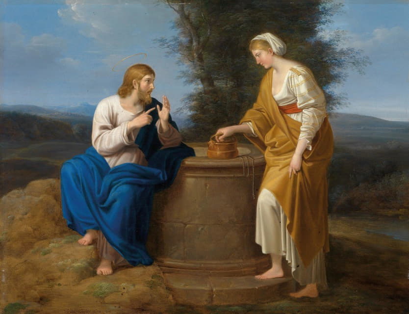 Ferdinand Georg Waldmüller - Christ And The Samaritan Woman