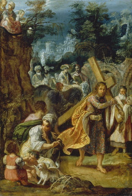 Adam Elsheimer - The Frankfurt Altarpiece of the Exaltation of the True Cross, Emperor Heraclius’ Entry into Jerusalem