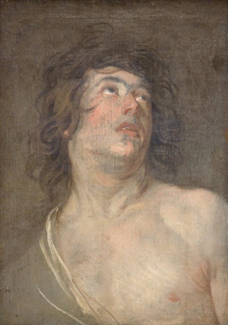 Anthony van Dyck - Study Head of a Young Man Looking Upwards. St Sebastian