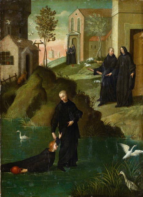 Benvenuto Tisi - Saint Maur Rescuing Saint Placid from Drowning