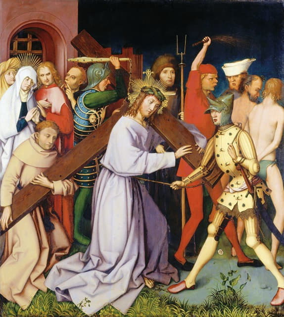 Hans Holbein The Elder - Bearing of the Cross, (Entombment Destroyed)