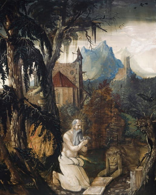 Hans Leu the younger - Saint Jerome in the Wilderness