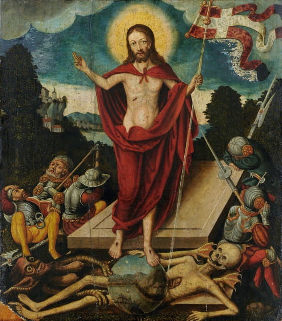 School of Lucas Cranach The Elder - Resurrection of Christ and the Triumph Over Death and Devil