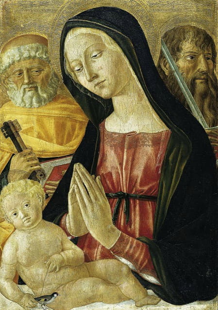 Neroccio Di Bartolomeo Di Benedetto De' Landi Workshop - Virgin and Child with Saints Peter and Pau