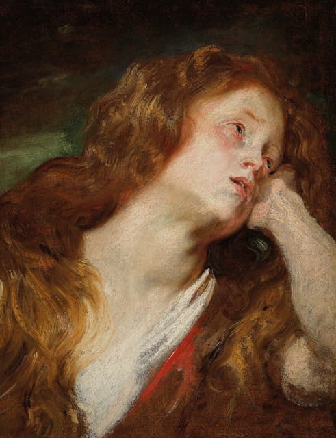 Anthony van Dyck - A young woman resting her head, probably the Penitent Magdalene