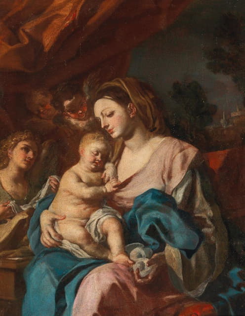 Francesco Solimena - Madonna and Child with Angels
