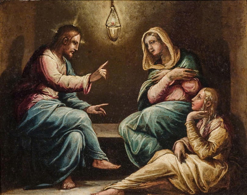 基督在玛莎和玛丽的家里