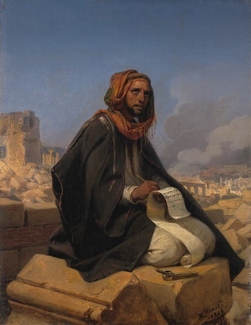 耶利米在耶路撒冷的废墟上