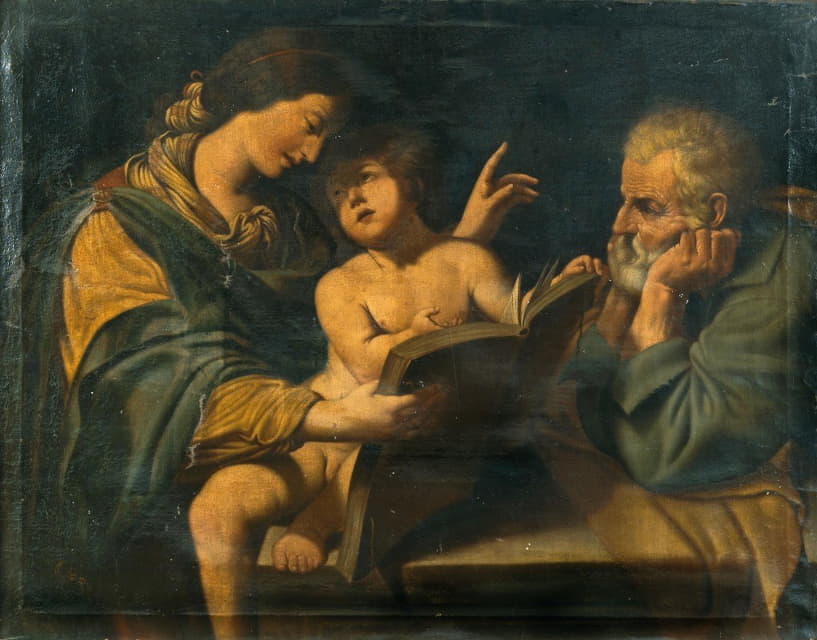 Leonello Spada - Holy Family with the Madonna teaching the Christ Child to read