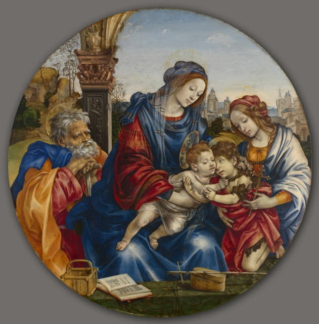 Filippino Lippi - The Holy Family with Saint John the Baptist and Saint Margaret