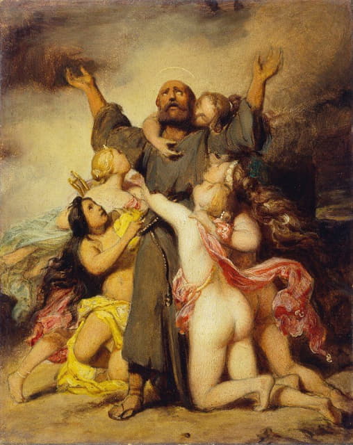 Paul Delaroche - The Temptation of Saint Anthony