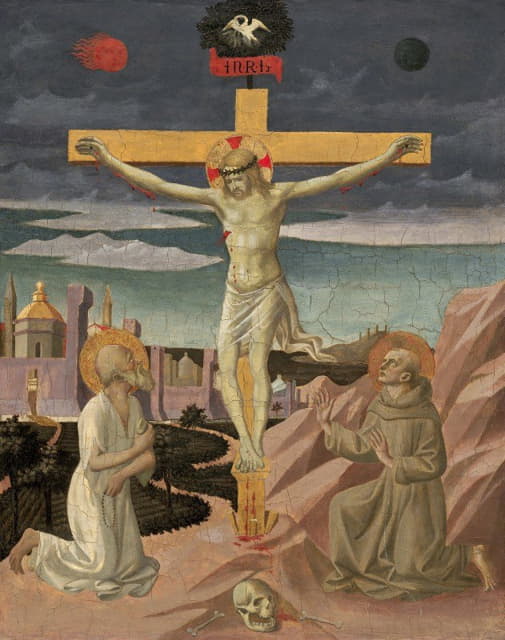 Pesellino - The Crucifixion with Saint Jerome and Saint Francis
