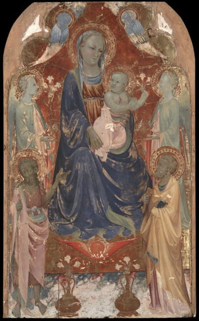 圣母玛利亚与圣约翰、圣彼得和两位天使