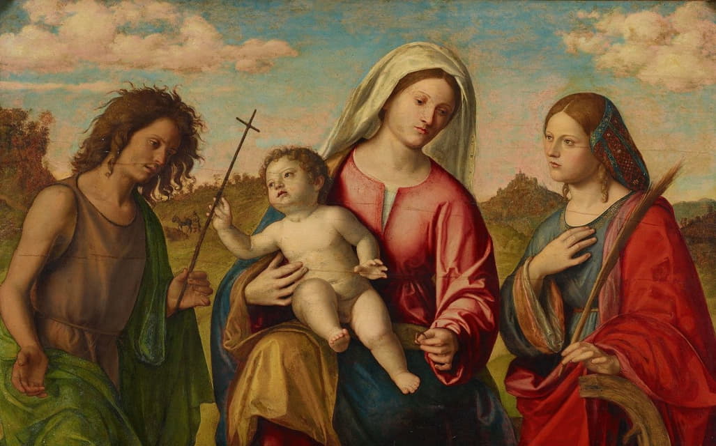 圣母与圣子与党卫军。凯瑟琳和施洗约翰