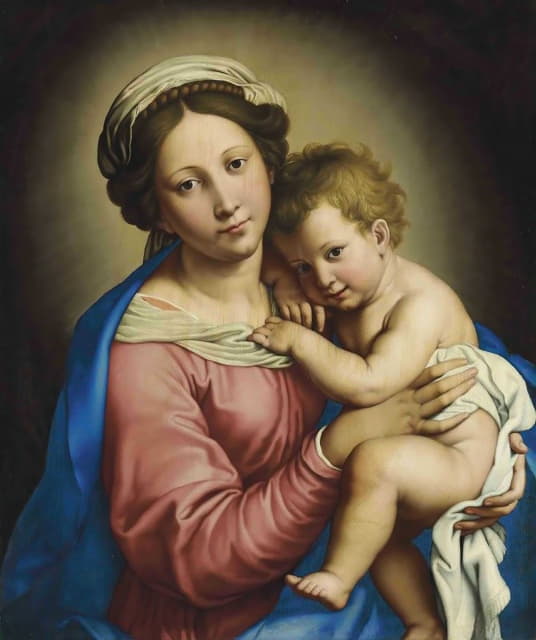Giovanni Battista Salvi da Sassoferrato - The Madonna And Child