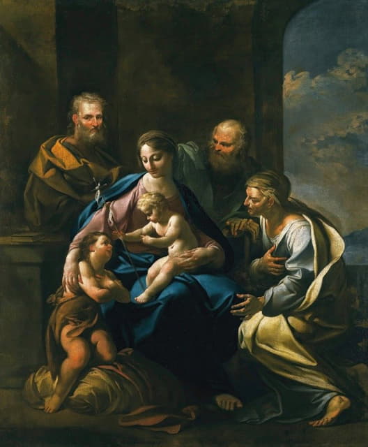 Giovanni Domenico Ferretti - The Virgin And Child With Saints