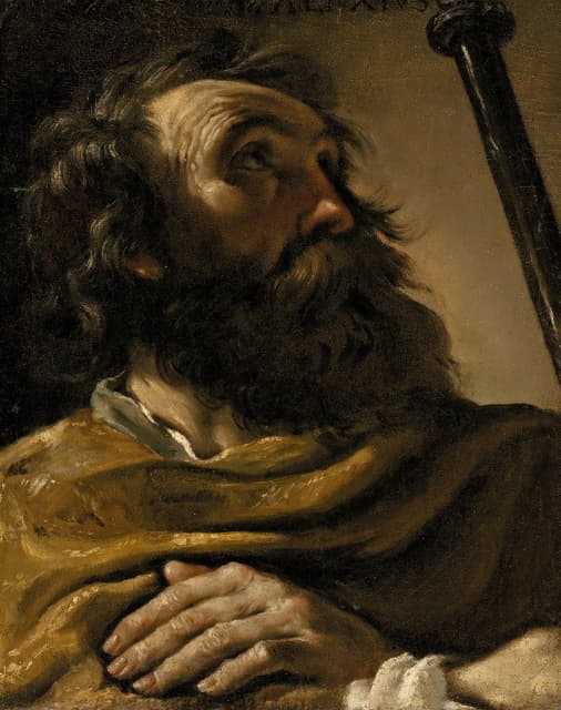 Guercino - Saint Alexius In A Brown Wrap, Holding A Staff