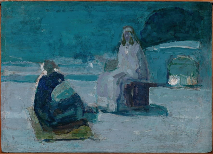 Henry Ossawa Tanner - Study for Christ and Nicodemus on a Rooftop