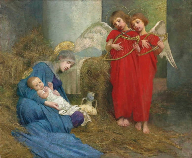 Marianne Stokes - Angels Entertaining the Holy Child